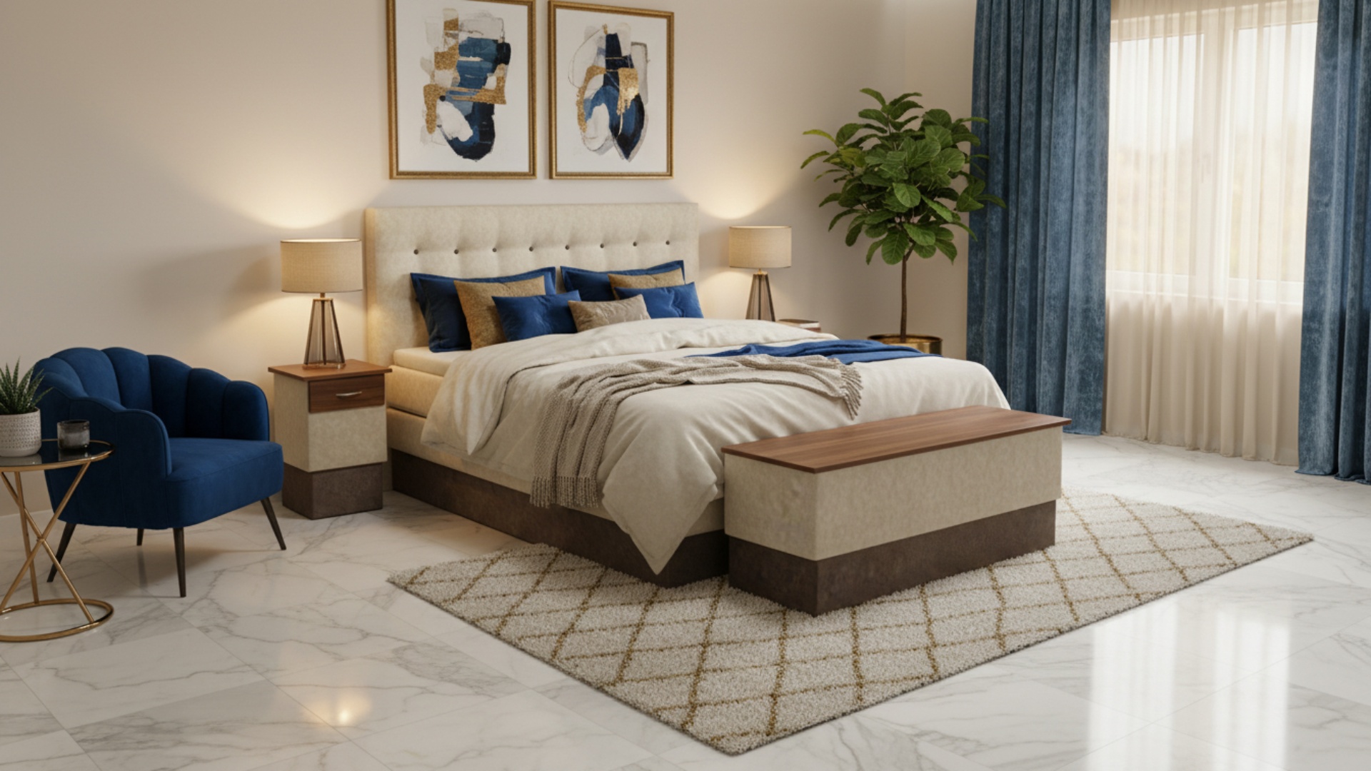 Aida Boxspringbett von Meisterbetten mit Bettkasten in der Größe 180x200 cm. Dieses Modell bietet ein elegantes gepolstertes Kopfteil und ist in MS-Nature gehalten. Es kommt mit einem Nano Matratzenbezug, Kaltschaum-Topper und einer Taschenfederkern-Matratze. Nussbaum-Dekor und DS-Sand Absatzstoff ergänzen das Design. Inklusive passender Truhe und Nachttisch.