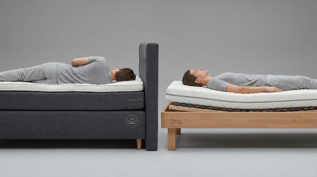 Titelbild: Lattenrost vs. Boxspringbett: Ergonomie & Liegekomfort