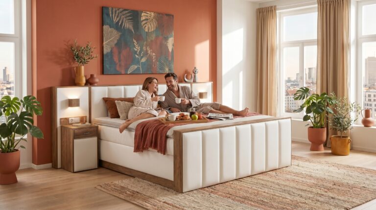 Boxspringbett mit Fußteil: Vorteile, Stile und Gestaltungsmöglichkeiten